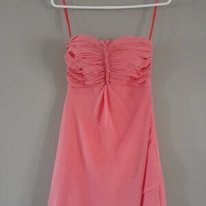 Pink  halter brides maid dress